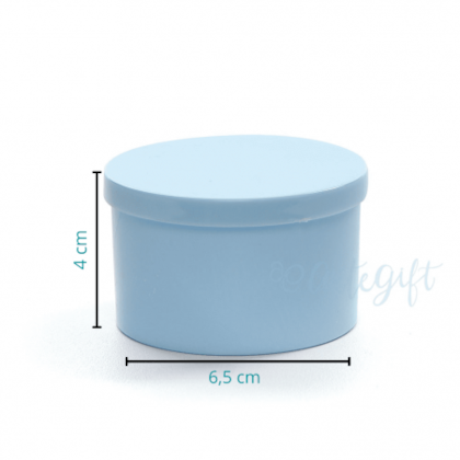Caixa Acrílica Redonda Azul 6,5X4CM