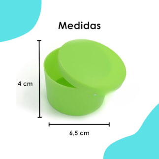 Caixa Acrílica Redonda Verde 6,5X4Cm