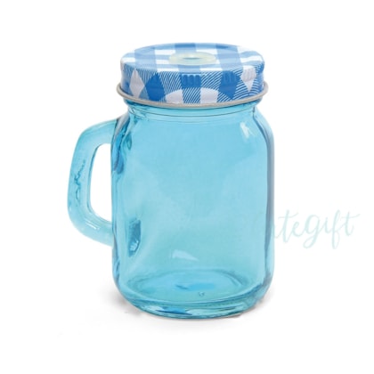 Caneca Mason Jar 120ML Tampa Com Furo