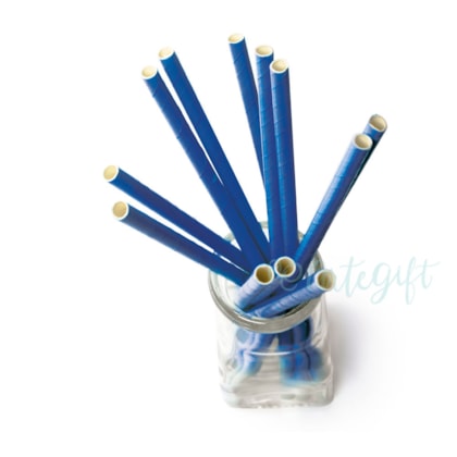 Canudo de Papel Azul Marinho