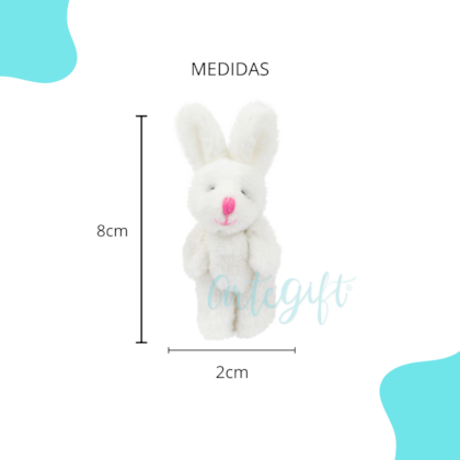 Coelho Chaveiro 8Cm Branco