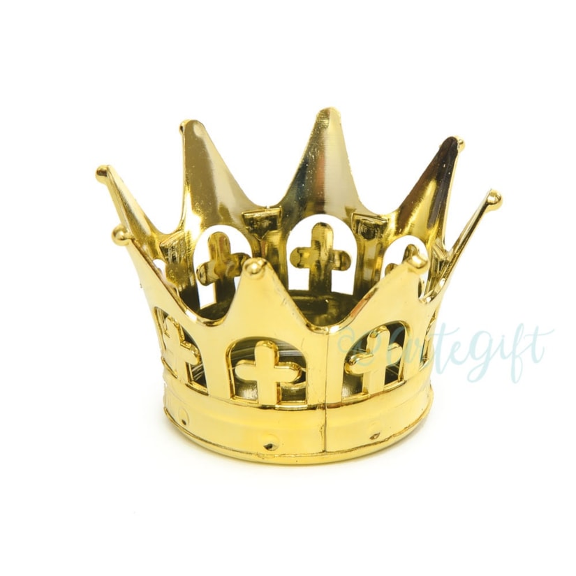 Coroa Vazada Dourada  Pacote Com 12 Unidades