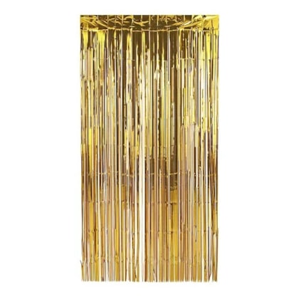 Cortina Metalizada Dourada