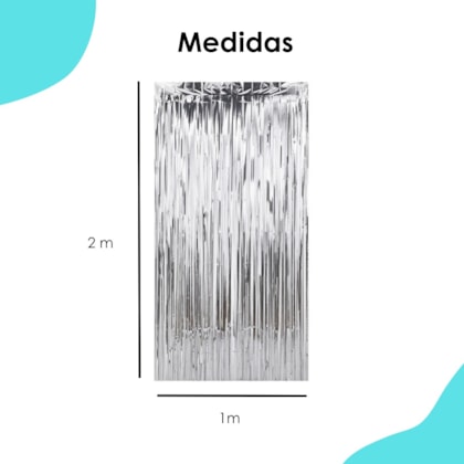 Cortina Metalizada Prata