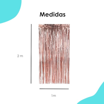 Cortina Metalizada Rose Gold