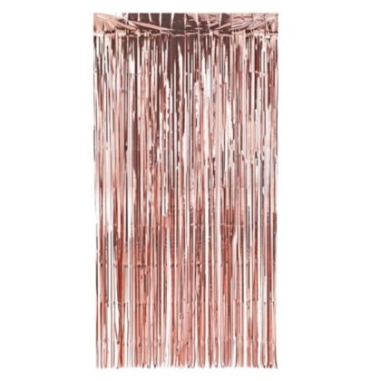 Cortina Metalizada Rose Gold