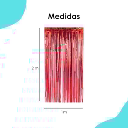 Cortina Metalizada Vermelha