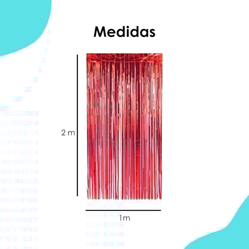 Cortina Metalizada Vermelha