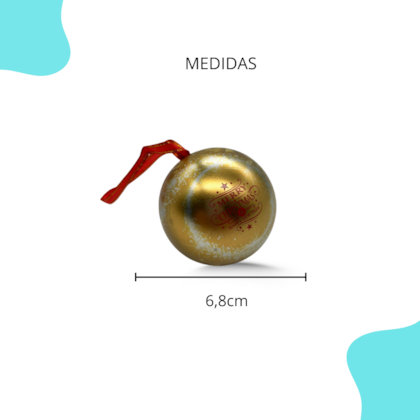 Esfera De Metal Natal Gold