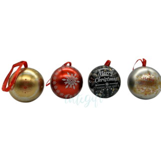 Esfera De Metal Natal Red
