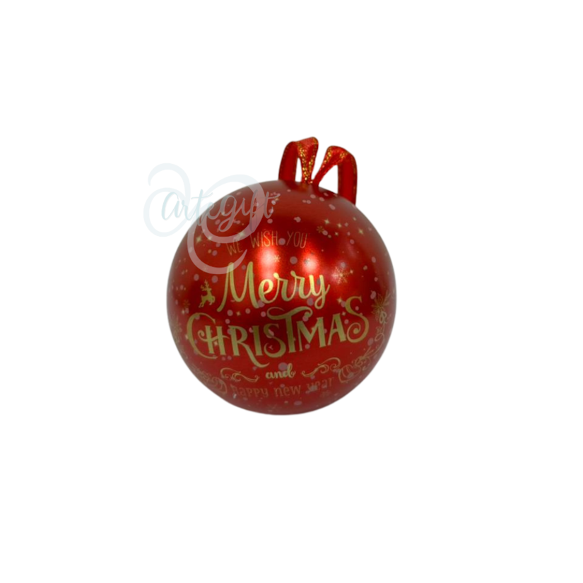 Esfera De Metal Natal Red