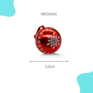 Esfera De Metal Natal Red