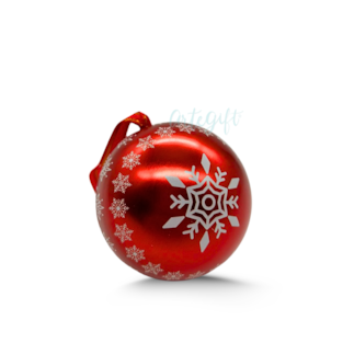Esfera De Metal Natal Red