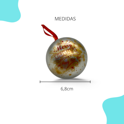 Esfera De Metal Natal Silver