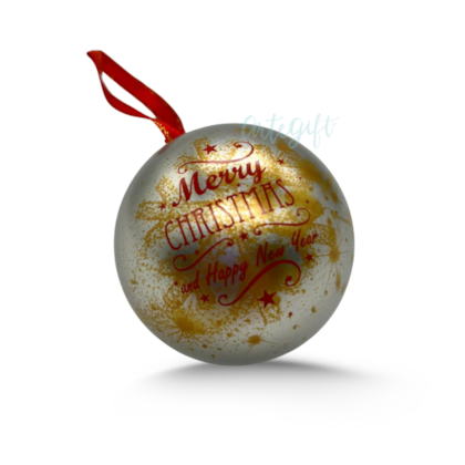 Esfera De Metal Natal Silver