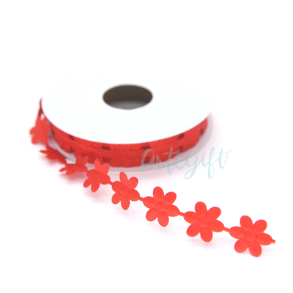 Fita Flor Vermelha - 1,6 cm / 14 mts