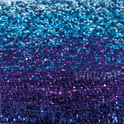 Fita Lurex 4CM Azul Gradiente - Rolo C/ 22,8Metros