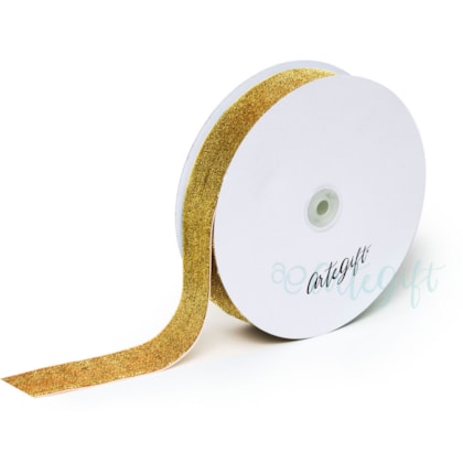 Fita Lurex 4CM Ouro - Rolo C/ 22,8Metros