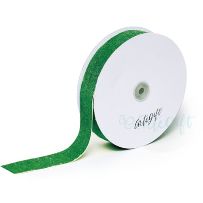 Fita Lurex 4CM Verde Floresta - Rolo C/ 22,8Metros