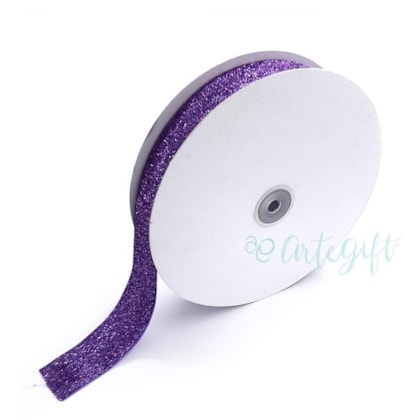 Fita Lurex 4CM Violeta - Rolo C/ 22,8 Metros