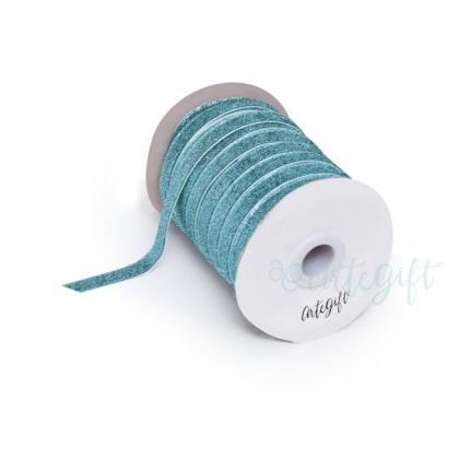 Fita Lurex Azul Claro - Rolo Com 45,7 Metros