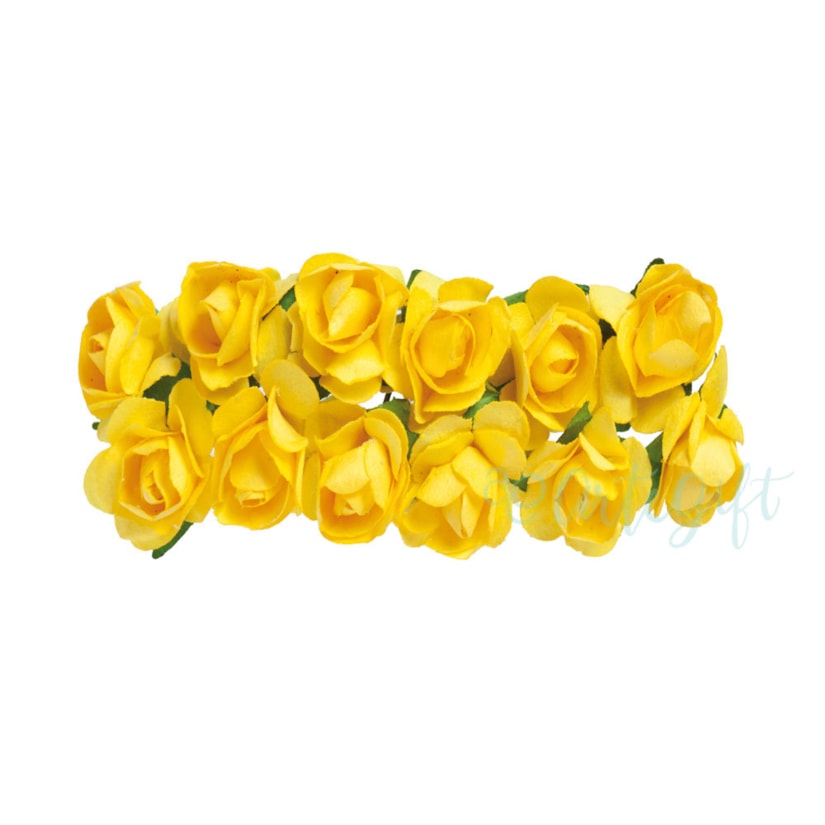 Flor De  De Papel Amarela