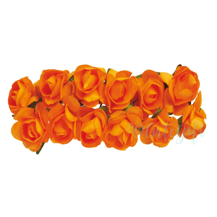 Flor De  Papel Laranja