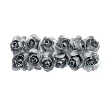 Flor De  Papel Prata