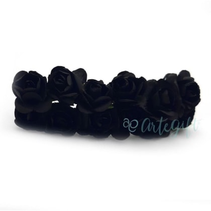 Flor De  Papel Preta