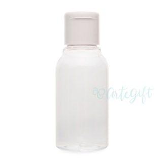 FRASCO PET CILÍNDRICO 45ML TAMPA FLIP-TOP - PACOTE COM 10 UNIDADES