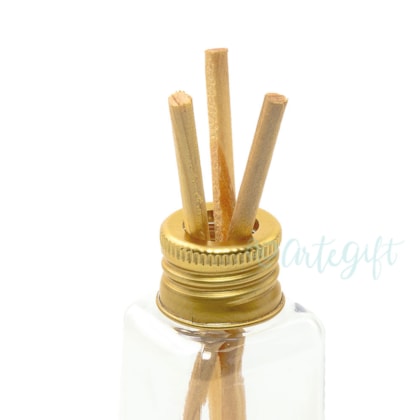 Frasco PET Quadrado 40ML Tampa Com Furo