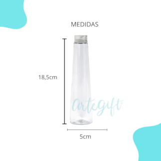 Frasco Slim 200ML Tampa Prata