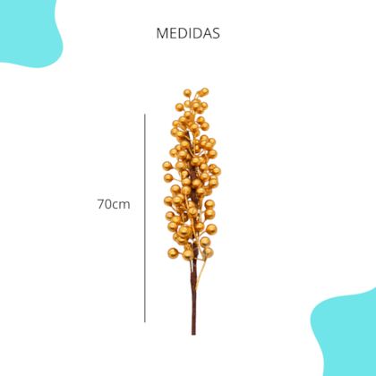 Galho Berry Dourado 70CM