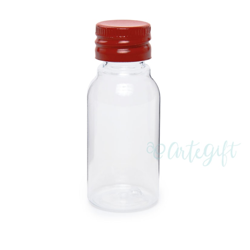 GARRAFA PET 45ML CILINDRICO - PACOTE COM 10 UNIDADES