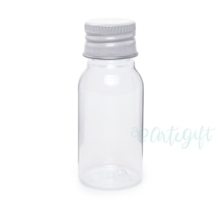 GARRAFA PET 45ML CILÍNDRICO TAMPA BRANCA - PACOTE COM 10 UNIDADES