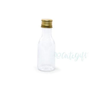 Garrafa PET 50ML Tampa Dourada