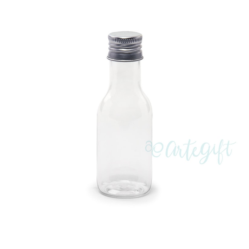 Garrafa PET 50ML Tampa Prata