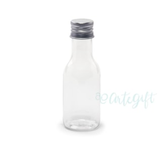 Garrafa PET 50ML Tampa Prata