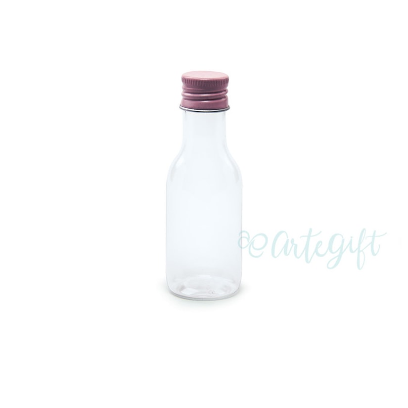 Garrafa PET 50ML Tampa Rosa