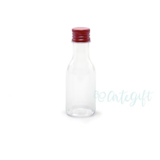 Garrafa PET 50ML Tampa Vermelha