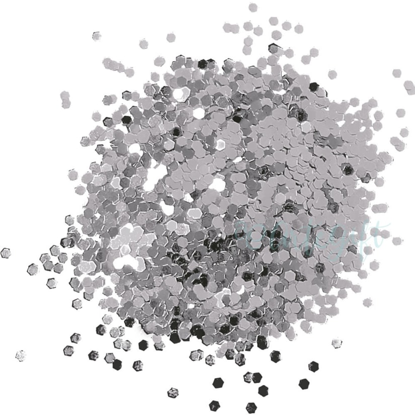 Glitter 1/24 Prata 40 Gramas