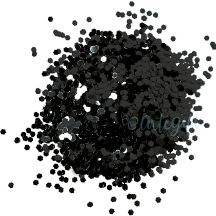 Glitter 1/24 Preto 40 Gramas