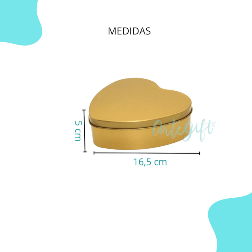 Lata Coração Ouro G