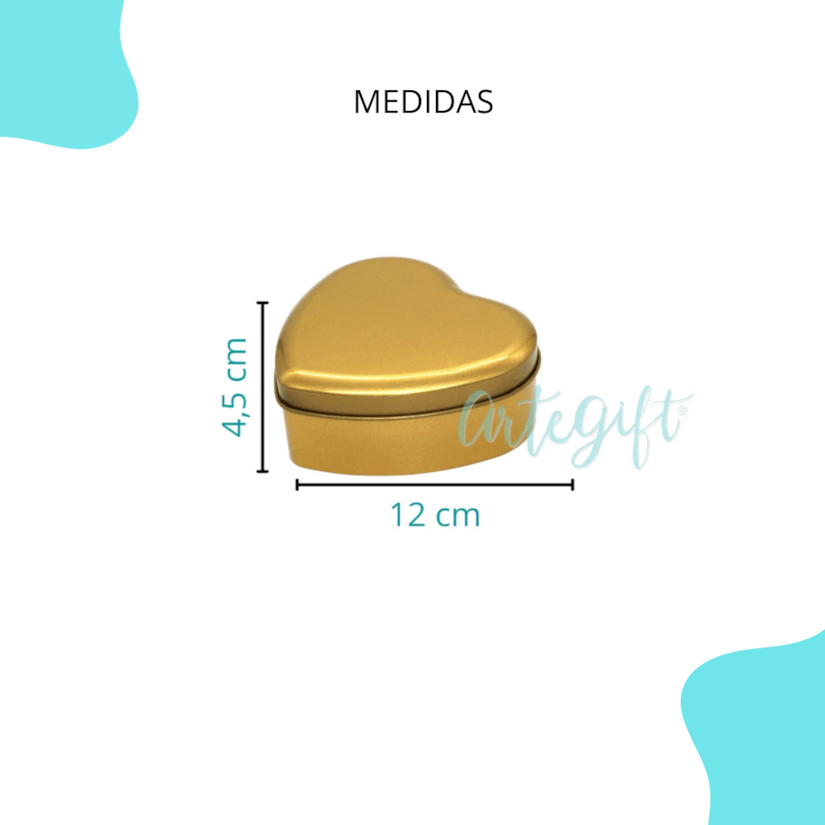 Lata Coração Ouro M