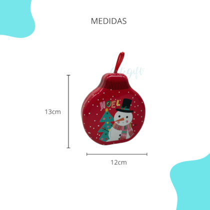 Lata Natal - Pingente Esfera Snow Man