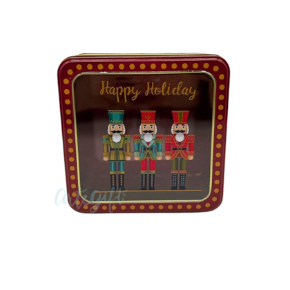 Lata Natal - Quadrada Quebra Nozes Visor