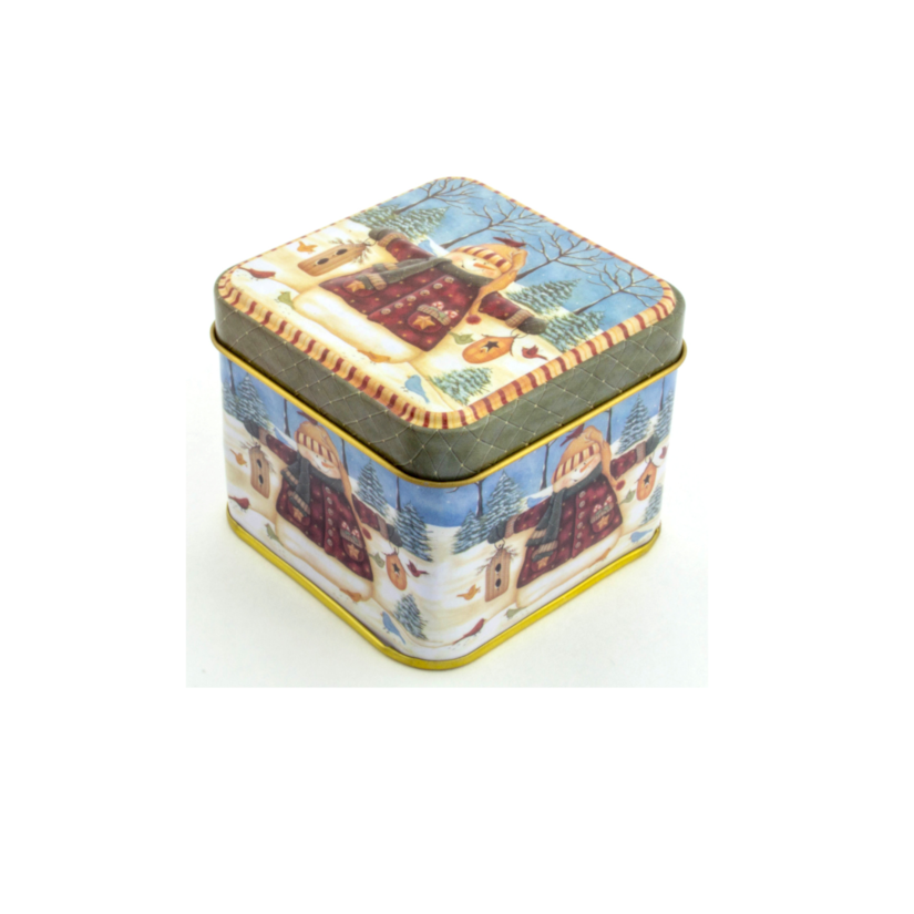 Lata Natal - Tiny Square Boneco de Neve