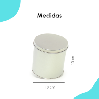 Lata Redonda Alta Prata 10x10