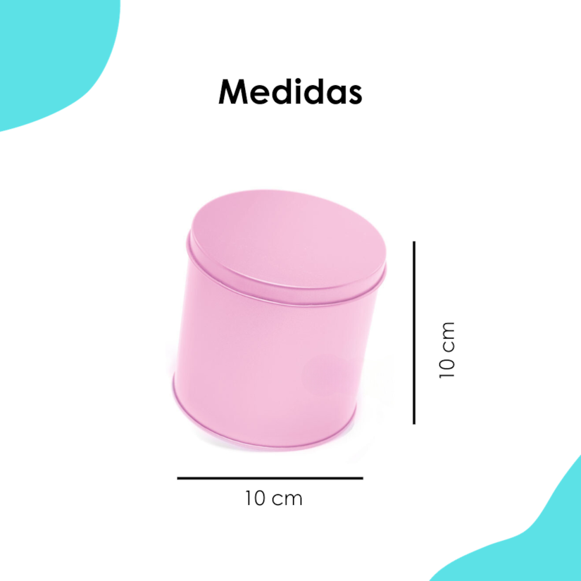 Lata Redonda Alta Rosa 10x10