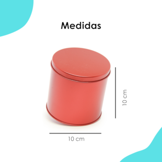 Lata Redonda Alta Vermelha 10x10